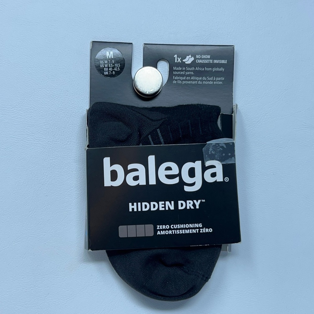 Balega Unisex Medium Black Hidden Dry No-Show Running Socks NWT